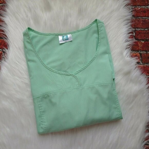 💰3/$25 ADAR Nurse Medical Scrubs Mint Green Healthcare Uniform Cinched 3XL - Picture 2 of 12